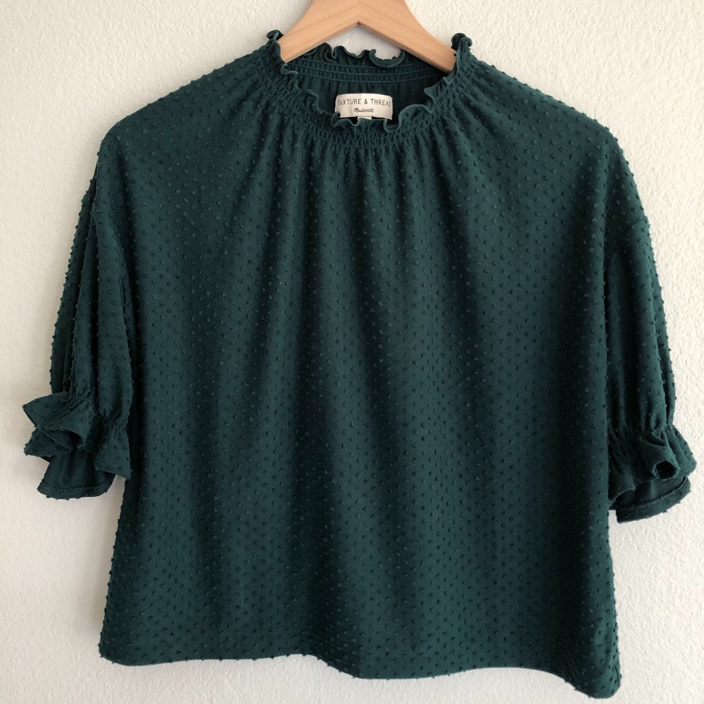 Madewell "Texture & Thread" Dot-Textured Top